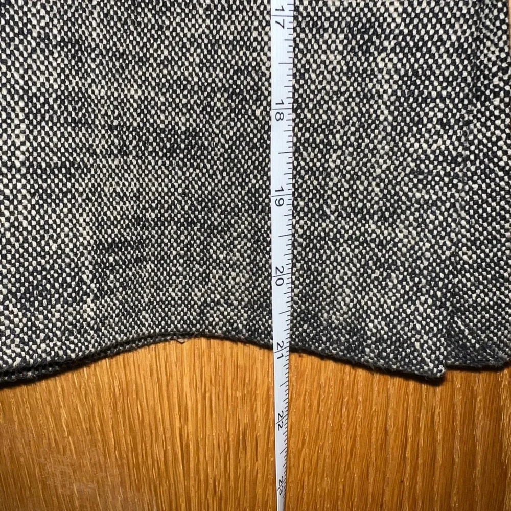 Etcetera Pencil‎ Skirt Womens 2 Black White Tweed Cotton Linen Excellent Slit